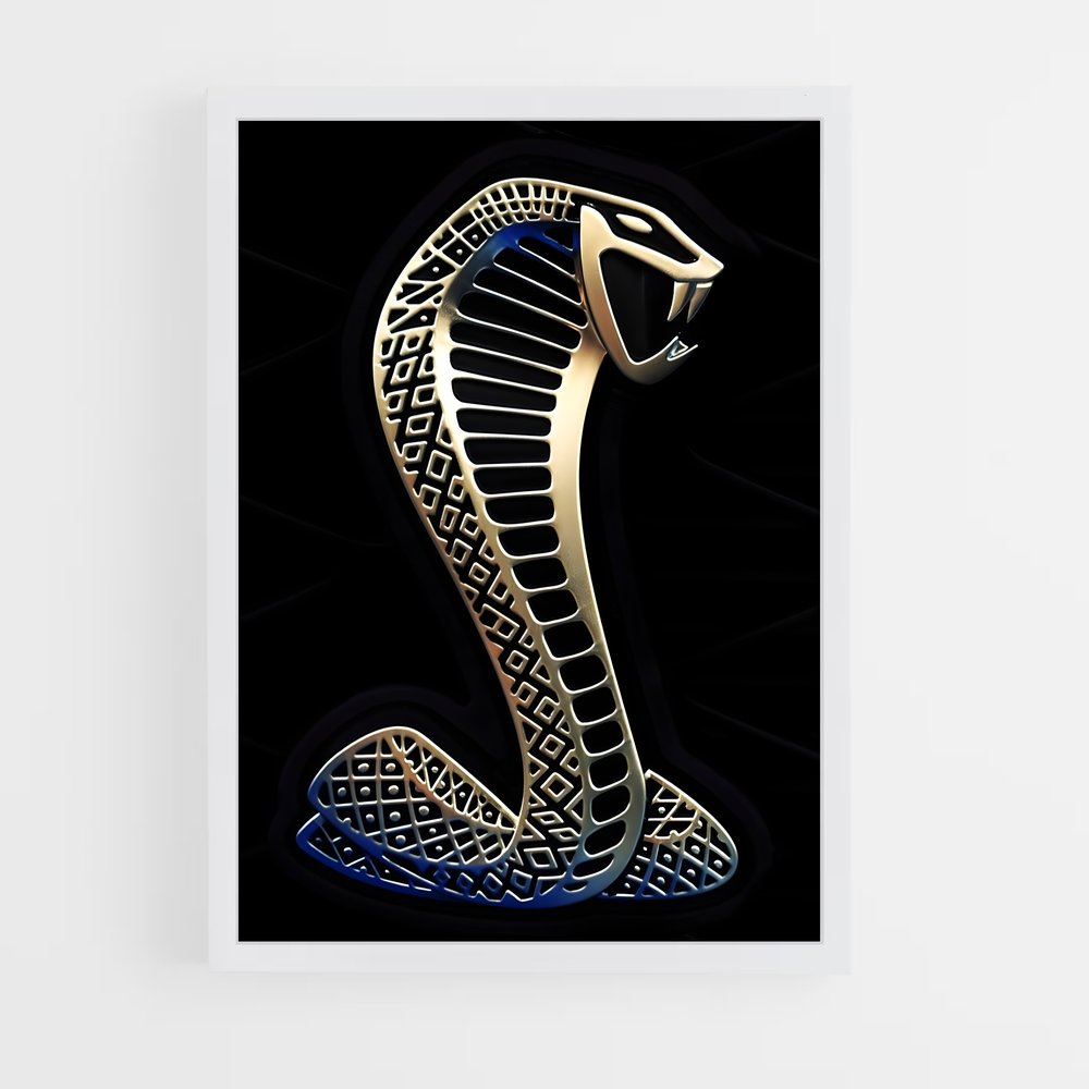 Poster Cobra Doré – affiche AC Cobra (vue 3)